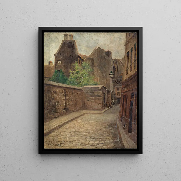 La rue Saint-Julien-le-Pauvre - Fernand Maillaud — kehystetty taideteos seinällä