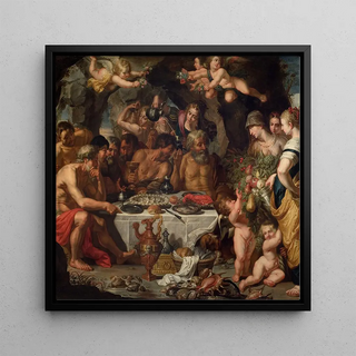 Fête des dieux dans une grotte près du rivage - Gerard Seghers