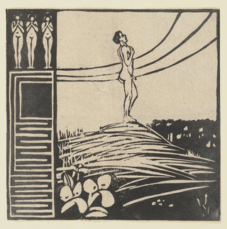 Figure masculine sur une montagne aspirant de la série Deux personnes - Ernst Ludwig Kirchner