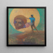 Figure portant une tête ailée: La chute délicate - Odilon Redon — kehystetty taideteos seinällä