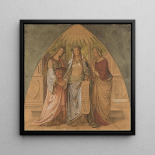 Figures allégoriques de l'architecture, de la sculpture et de la peinture - Philipp Veit