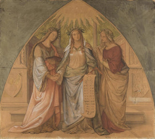 Figures allégoriques de l'architecture, de la sculpture et de la peinture - Philipp Veit