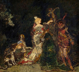 Figures dans un parc - Adolphe Monticelli