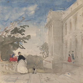 Figures sur une terrasse - Alfred Elmore