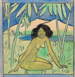 Fille accroupie - Otto Mueller