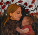 Tytär lapsen kanssa - Paula Modersohn-Becker — näkymä teoksesta