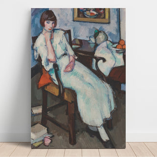 Reproduction Fille en blanc - Samuel John Peploe