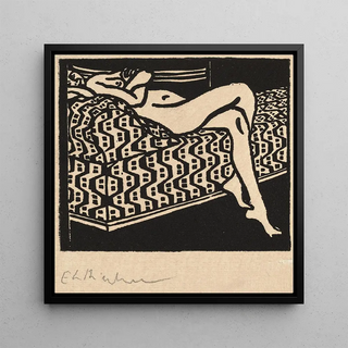 Fille nue allongée sur un canapé - Ernst Ludwig Kirchner