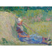 Maalauksen jäljennös Tyttö lepää heinäkasan vastapäätä - Jan Toorop