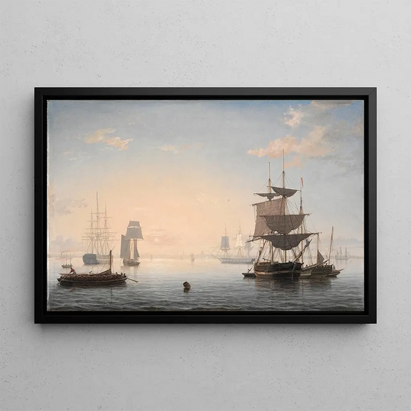 Fitz Henry Lane - Harbor of Boston with the City in the Distance.webp