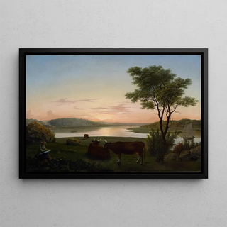 Fitz Henry Lane - New England Inlet with SelfPortrait.webp