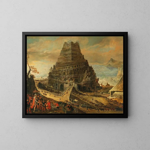 La Tour de Babel - Ecole flamande — kehystetty taideteos seinällä