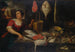 Kaksi henkilöä keittiössä, kalakuva ja kuollut kala - Alankomaiden koulukunta — näkymä teoksesta