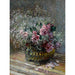 Maalauksen jäljennös Kukat maljakossa (Ruusuja ja sumua) - Claude Monet