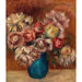 Maalauksen jäljennös Kukat vihreässä maljakossa - Pierre-Auguste Renoir