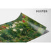 Maalauksen jäljennös Max Liebermannin etelään suuntautuvista punaisista ja valkoisista kukista