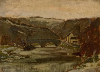 Flicien Rops - Bridge over the River Lesse.webp
