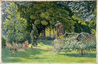 Flix Brard - Square de la mairie du 14me arrondissement rue Mouton Duvernet 18 juin 1917.webp