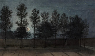 Flix Brard - Vue de la rue Lakanal au GrandMontrouge en 1889 effet de Lune.webp