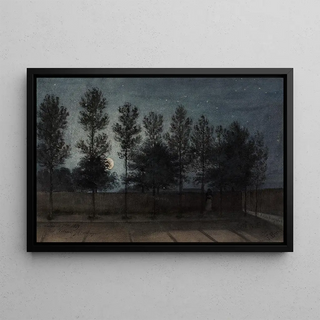 Flix Brard - Vue de la rue Lakanal au GrandMontrouge en 1889 effet de Lune.webp