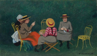 Flix Vallotton - Fillettes au Bois de Boulogne ou Le Jardin.webp