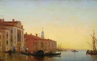 Flix Ziem - Gondole Traversant Lentre Du Grand Canal.webp