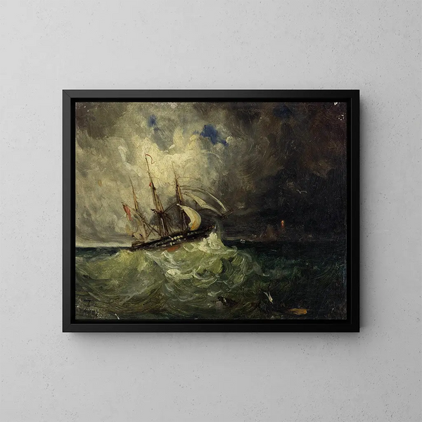 La Tempête - Félix Ziem — kehystetty taideteos seinällä