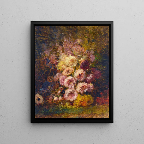 Pivoines - Félix Ziem — kehystetty taideteos seinällä