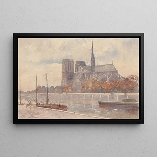 Notre-Dame de Paris - Florence Vincent Robinson — kehystetty taideteos seinällä