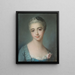Portrait d'une jeune femme - École de François Boucher — kehystetty taideteos seinällä