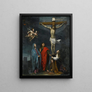 Follower Of Jacques Stella - Christ On The Cross With Saint John And Mary Magdalene.webp
