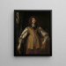 Rupertin muotokuva 1619-1682, Rhinin prinsi ja palatinin kreivi sekä Cumberlandin herttua taisteluasussa - Antoine van Dyckin koulukunta — kehystetty taideteos seinällä