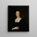 Muotokuva elegantista naisesta - Antoine van Dyckin koulu — kehystetty taideteos seinällä