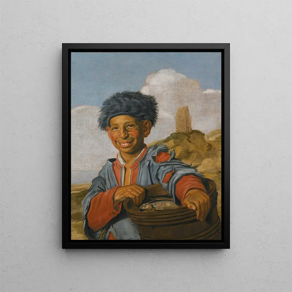 Le pêcheur qui rit - École de Frans Hals — kehystetty taideteos seinällä
