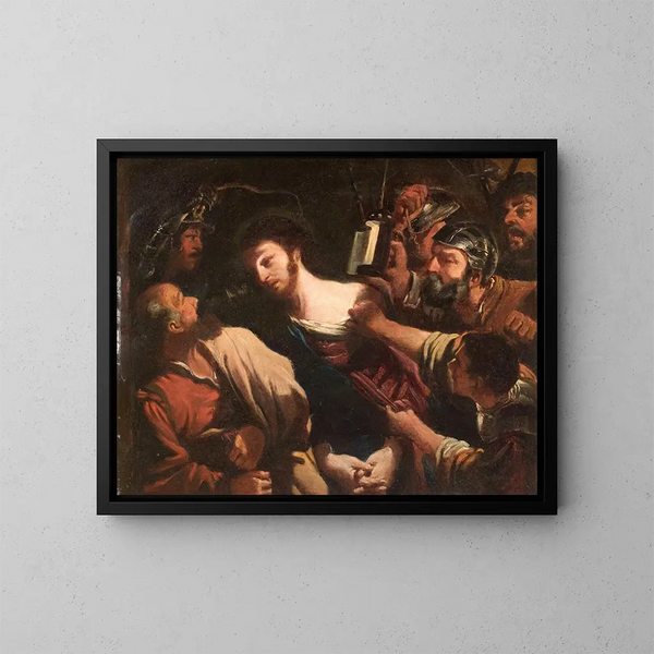 La Trahison du Christ - Ecole de Guercino — kehystetty taideteos seinällä