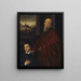 Andrea Renier ja hänen poikansa Daniele - Jacopo Tintoretto -koulu — kehystetty taideteos seinällä