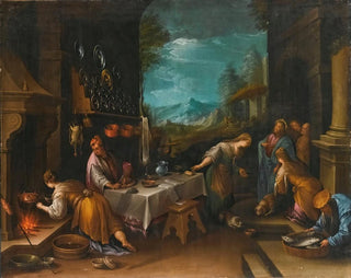 Follower of Jacopo da Ponte - Christ In The House Of Mary And Martha.webp