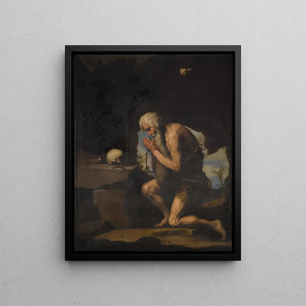 Saint Paul l'Ermite - École de Jusepe de Ribera — kehystetty taideteos seinällä