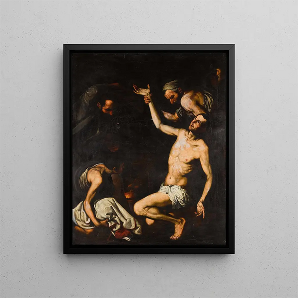Pyhän Laurentin marttyyri - Jusepe de Ribera -koulukunta — kehystetty taideteos seinällä