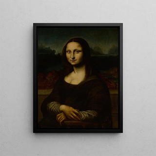 Leonardo da Vinci - La Gioconda - Leonardo da Vinci - Reproduction — kehystetty taideteos seinällä
