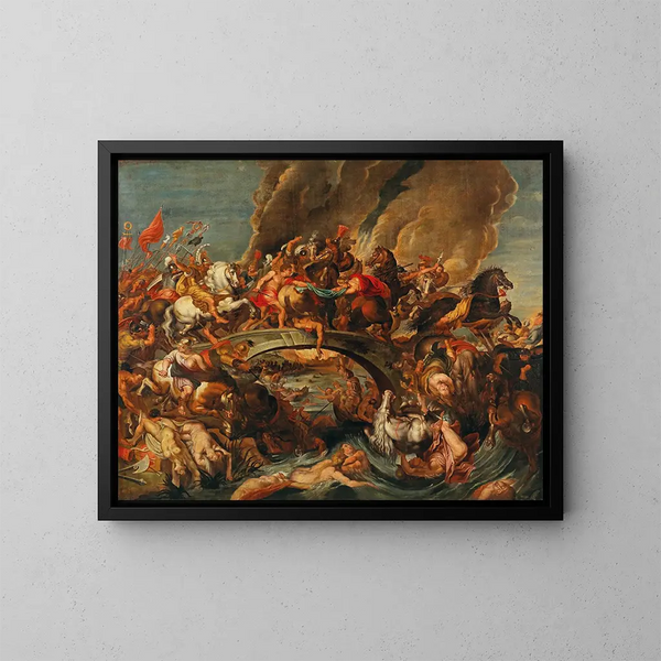 La Bataille des Amazones - Ecole de Peter Paul Rubens — kehystetty taideteos seinällä