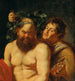 Maalauksen jäljennös Le Silène ivre avec un satyre - Suiveur de Pierre Paul Rubens
