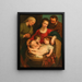 La Sainte Famille avec sainte Élisabeth et l'enfant saint Jean - École de Peter Paul Rubens — kehystetty taideteos seinällä