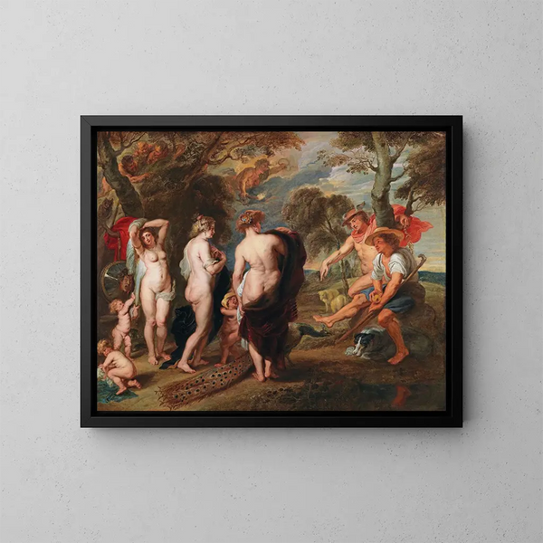 Le Jugement de Paris - Ecole de Peter Paul Rubens — kehystetty taideteos seinällä