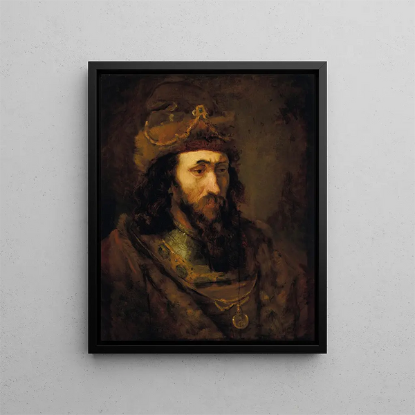 Follower of Rembrandt van Rijn - Head of an Old Testament king.webp