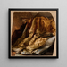 Fragment de la couverture de l'étude de lit de Quinn pour le tableau La mort de Barbara Radziwiłł - Józef Simmler — kehystetty taideteos seinällä