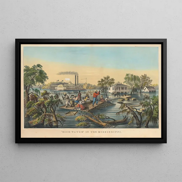 Frances Flora Bond Palmer - High Water in the Mississippi.webp
