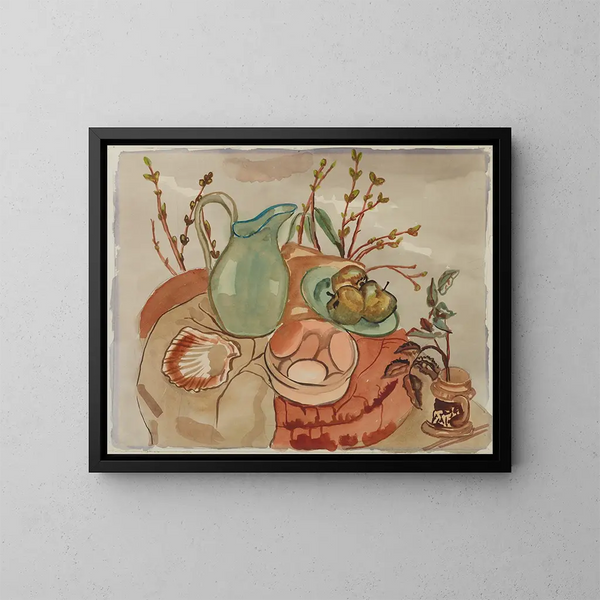 Luontokuvan still life munien ja paju - Frances Hodgkins — kehystetty taideteos seinällä