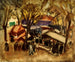 La foire au bord de la mer - Frances Hodgkins — näkymä teoksesta