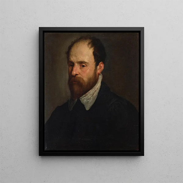 Portrait d'un gentleman barbu - Francesco Bassano le Jeune — kehystetty taideteos seinällä